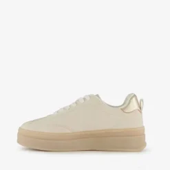 Blue Box Dames sneakers plateauzool beige goud Discount