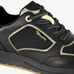Tamaris Dames sneakers zwart goud