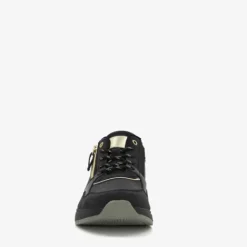 Blue Box Dames sneakers zwart metallic goud