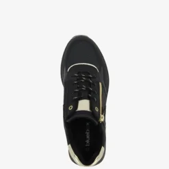 Blue Box Dames sneakers zwart metallic goud