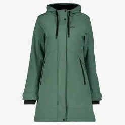 Kjelvik Dames softshell parka jas groen Discount