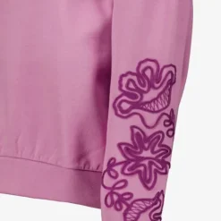TwoDay Dames sweater met geborduurde mouwen roze Best