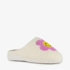 Thu!s Dames teddy pantoffels met smiley New