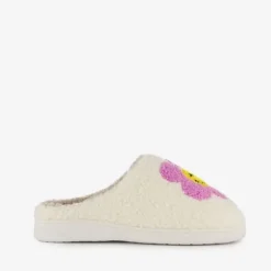 Thu!s Dames teddy pantoffels met smiley New