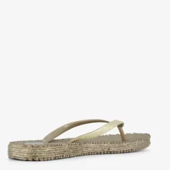 Supercracks Dames teenslippers goud Outlet