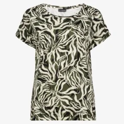 TwoDay Dames top met botanische print groen Hot