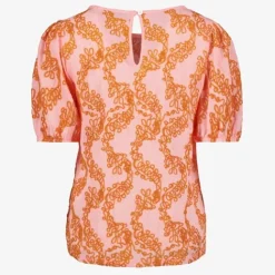 TwoDay Dames top met oranje borduursels New
