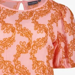 TwoDay Dames top met oranje borduursels New
