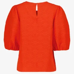 TwoDay Dames top met pofmouwen rood Hot