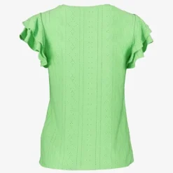 TwoDay Dames top met ruches groen