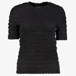 TwoDay Dames top met structuur zwart Online