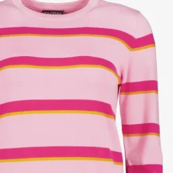 TwoDay Dames trui met strepen roze