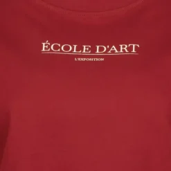 TwoDay Dames T-shirt met backprint bordeauxrood New