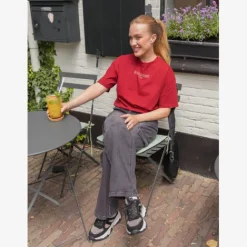 TwoDay Dames T-shirt met backprint bordeauxrood New