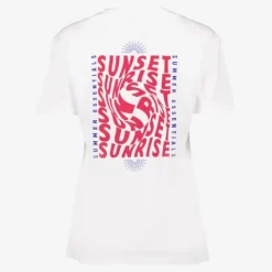 TwoDay Dames T-shirt met backprint sunset wit Clearance