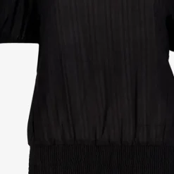 TwoDay Dames T-shirt met boord zwart New