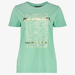 TwoDay Dames T-shirt met gouden tekstopdruk New
