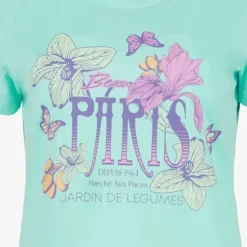 TwoDay Dames T-shirt met opdruk turquoise New