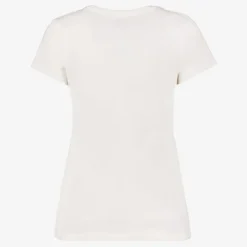 TwoDay Dames T-shirt met paarse print wit Clearance