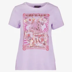 TwoDay Dames T-shirt met print lila Discount