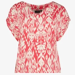 TwoDay Dames T-shirt met print roze wit Clearance
