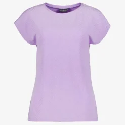 TwoDay Dames T-shirt met structuur paars Online
