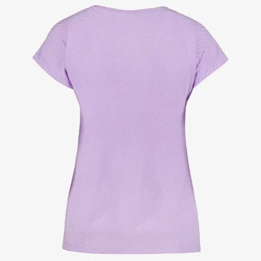 TwoDay Dames T-shirt met structuur paars Online