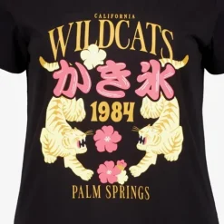 TwoDay Dames T-shirt met tijgers zwart Best