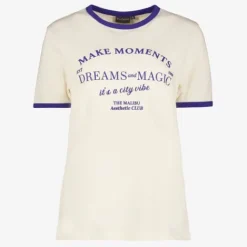 TwoDay Dames T-shirt wit met tekstopdruk Online