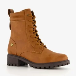 Blue Box Dames veterboots cognac Clearance