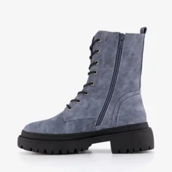 Blue Box Dames veterboots denim blauw