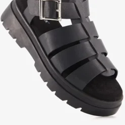 Blue Box Dames vissers sandalen zwart Clearance