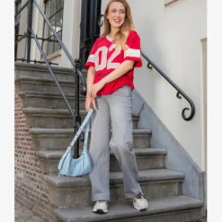 TwoDay Dames wide leg jeans grijs lengte 33 Best