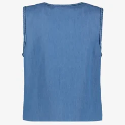 TwoDay Denim dames gilet blauw Clearance