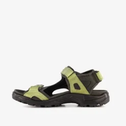 Ecco Off Road leren heren sandalen groen zwart