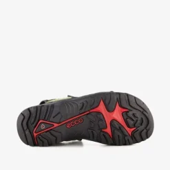 Ecco Off Road leren heren sandalen groen zwart