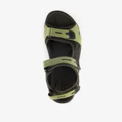Ecco Off Road leren heren sandalen groen zwart