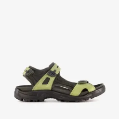 Ecco Off Road leren heren sandalen groen zwart
