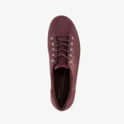 Ecco Soft 2.0 Classic leren dames sneakers rood Outlet