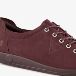 Ecco Soft 2.0 Classic leren dames sneakers rood Outlet