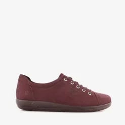 Ecco Soft 2.0 Classic leren dames sneakers rood Outlet