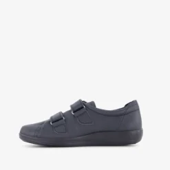 Ecco Soft 2.0 Classic leren dames sneakers met klittenband blauw Online