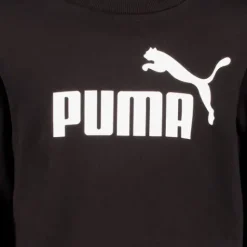 Puma Ess Big Logo Crew kinder sweater zwart Clearance
