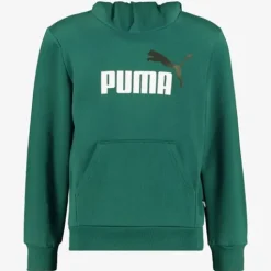 Puma ESS Col 2 Big Logo kinder hoodie groen Sale