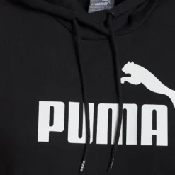 Puma Essentials Logo dames hoodie zwart Sale