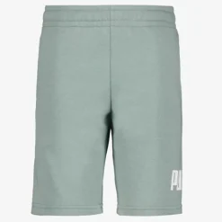 Puma Essentials NO1 Logo kinder sweat short groen Outlet