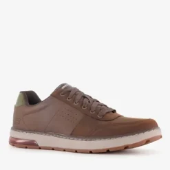 Skechers Evenston - Fanton leren heren sneakers bruin