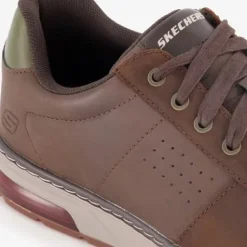 Skechers Evenston - Fanton leren heren sneakers bruin