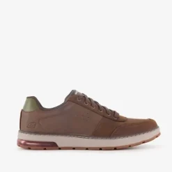 Skechers Evenston - Fanton leren heren sneakers bruin