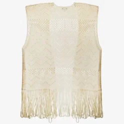 TwoDay Gebreide dames gilet beige Discount